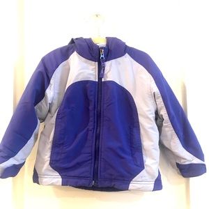 LL Bean purple winter rain coat, 2T